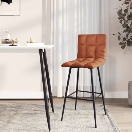 vidaXL Barhocker Hellbraun Kunstleder