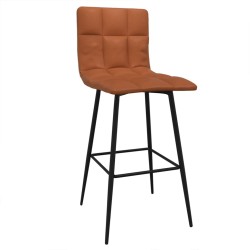 vidaXL Barhocker Hellbraun Kunstleder