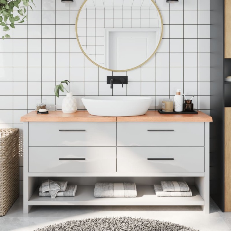 vidaXL Waschtischplatte Hellbraun 160x30x(2-4) cm Massivholz Behandelt vidaXL Waschtischplatte Hellbraun 160x30x(2-4) cm Massivholz Behandelt