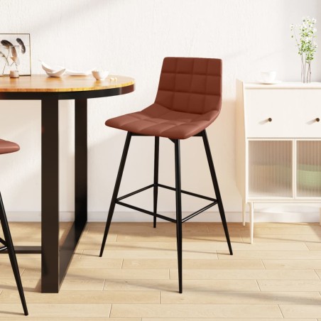 vidaXL Barhocker Hellbraun Kunstleder