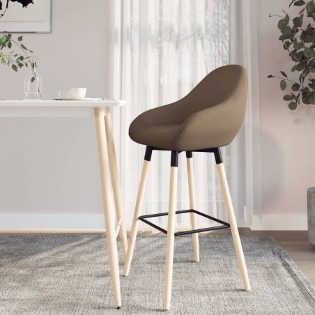 vidaXL Barhocker Braun Stoff