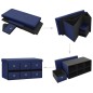 vidaXL Faltbare Sitzbank mit Stauraum Blau 76x38x38 cm Leinenoptik vidaXL Faltbare Sitzbank mit Stauraum Blau 76x38x38 cm Leinenoptik