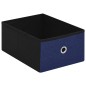 vidaXL Faltbare Sitzbank mit Stauraum Blau 76x38x38 cm Leinenoptik vidaXL Faltbare Sitzbank mit Stauraum Blau 76x38x38 cm Leinenoptik