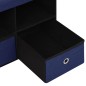 vidaXL Faltbare Sitzbank mit Stauraum Blau 76x38x38 cm Leinenoptik vidaXL Faltbare Sitzbank mit Stauraum Blau 76x38x38 cm Leinenoptik