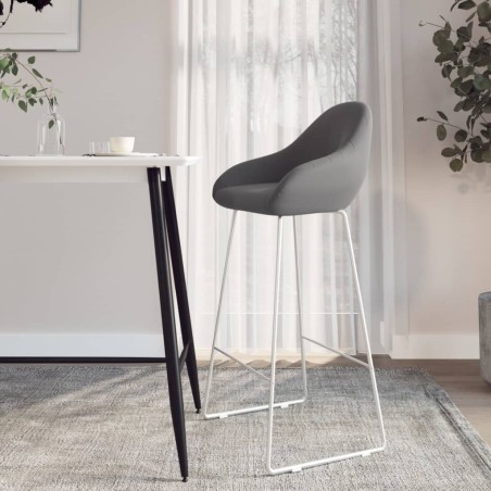 vidaXL Barhocker Hellgrau Samt