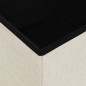 vidaXL Hocker mit Stauraum Cremeweiß Leinenoptik vidaXL Hocker mit Stauraum Cremeweiß Leinenoptik