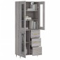 Highboard Grau Sonoma 69,5x34x180 cm Holzwerkstoff Highboard Grau Sonoma 69,5x34x180 cm Holzwerkstoff