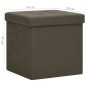 vidaXL Hocker mit Stauraum Dunkelbraun Leinenoptik vidaXL Hocker mit Stauraum Dunkelbraun Leinenoptik