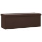 vidaXL Faltbare Sitzbank mit Stauraum Braun PVC vidaXL Faltbare Sitzbank mit Stauraum Braun PVC