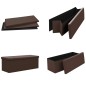 vidaXL Faltbare Sitzbank mit Stauraum Braun PVC vidaXL Faltbare Sitzbank mit Stauraum Braun PVC