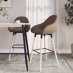 vidaXL Barhocker 2 Stk. Braun Stoff