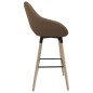 vidaXL Barhocker 2 Stk. Braun Stoff vidaXL Barhocker 2 Stk. Braun Stoff