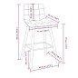 vidaXL Barhocker Braun Stoff vidaXL Barhocker Braun Stoff