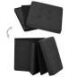 vidaXL Hocker mit Stauraum 2 Stk. Schwarz Leinenoptik vidaXL Hocker mit Stauraum 2 Stk. Schwarz Leinenoptik