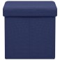 vidaXL Hocker mit Stauraum Katzenmuster Blau Stoff vidaXL Hocker mit Stauraum Katzenmuster Blau Stoff