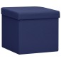 vidaXL Hocker mit Stauraum Katzenmuster Blau Stoff vidaXL Hocker mit Stauraum Katzenmuster Blau Stoff