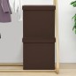vidaXL Hocker mit Stauraum 2 Stk. Braun PVC vidaXL Hocker mit Stauraum 2 Stk. Braun PVC