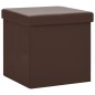 vidaXL Hocker mit Stauraum 2 Stk. Braun PVC vidaXL Hocker mit Stauraum 2 Stk. Braun PVC