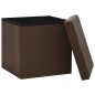 vidaXL Hocker mit Stauraum 2 Stk. Braun PVC vidaXL Hocker mit Stauraum 2 Stk. Braun PVC