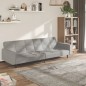 vidaXL Schlafsofa 2-Sitzer Hellgrau Mikrofaser vidaXL Schlafsofa 2-Sitzer Hellgrau Mikrofaser