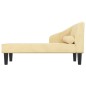 vidaXL Chaiselongue mit Nackenrolle Creme Samt vidaXL Chaiselongue mit Nackenrolle Creme Samt