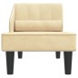 vidaXL Chaiselongue mit Nackenrolle Creme Samt vidaXL Chaiselongue mit Nackenrolle Creme Samt