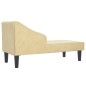 vidaXL Chaiselongue mit Nackenrolle Creme Samt vidaXL Chaiselongue mit Nackenrolle Creme Samt