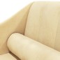 vidaXL Chaiselongue mit Nackenrolle Creme Samt vidaXL Chaiselongue mit Nackenrolle Creme Samt