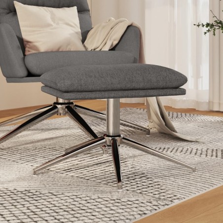 vidaXL Fußhocker Hellgrau 60x60x35 cm Stoff