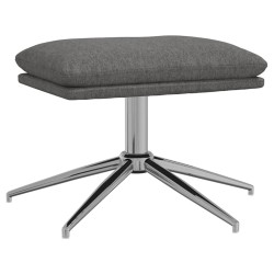 vidaXL Fußhocker Hellgrau 60x60x35 cm Stoff