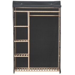 vidaXL Kleiderschrank Grau 110 x 40 x 170 cm Stoff