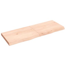 vidaXL Waschtischplatte 140x50x(2-6) cm Massivholz Unbehandelt