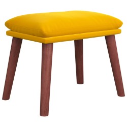 vidaXL Fußhocker Senfgelb 45x29,5x35 cm Samt