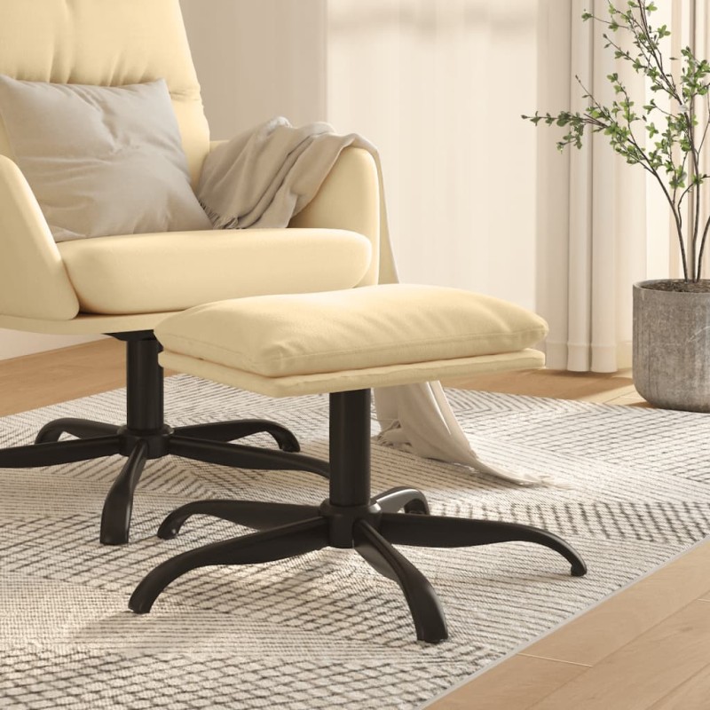 vidaXL Fußhocker Cremeweiß 60x60x36 cm Samt vidaXL Fußhocker Cremeweiß 60x60x36 cm Samt