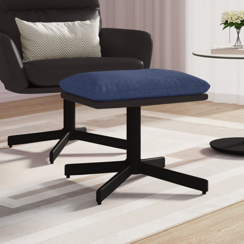 vidaXL Fußhocker Blau 60x60x36 cm Stoff und Kunstleder vidaXL Fußhocker Blau 60x60x36 cm Stoff und Kunstleder
