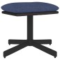 vidaXL Fußhocker Blau 60x60x36 cm Stoff und Kunstleder vidaXL Fußhocker Blau 60x60x36 cm Stoff und Kunstleder