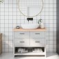 Waschtischplatte 100x40x6 cm Massivholz Unbehandelt Waschtischplatte 100x40x6 cm Massivholz Unbehandelt