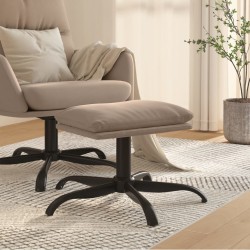 vidaXL Fußhocker Hellgrau 60x60x36 cm Mikrofasergewebe
