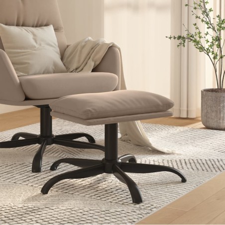 vidaXL Fußhocker Hellgrau 60x60x36 cm Mikrofasergewebe