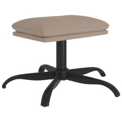 vidaXL Fußhocker Hellgrau 60x60x36 cm Mikrofasergewebe