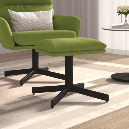 vidaXL Fußhocker Hellgrün 60x60x36 cm Samt