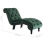 vidaXL Chaiselongue Grün Samt vidaXL Chaiselongue Grün Samt