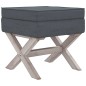 vidaXL Hocker mit Stauraum Dunkelgrau 45x45x49 cm Samt vidaXL Hocker mit Stauraum Dunkelgrau 45x45x49 cm Samt