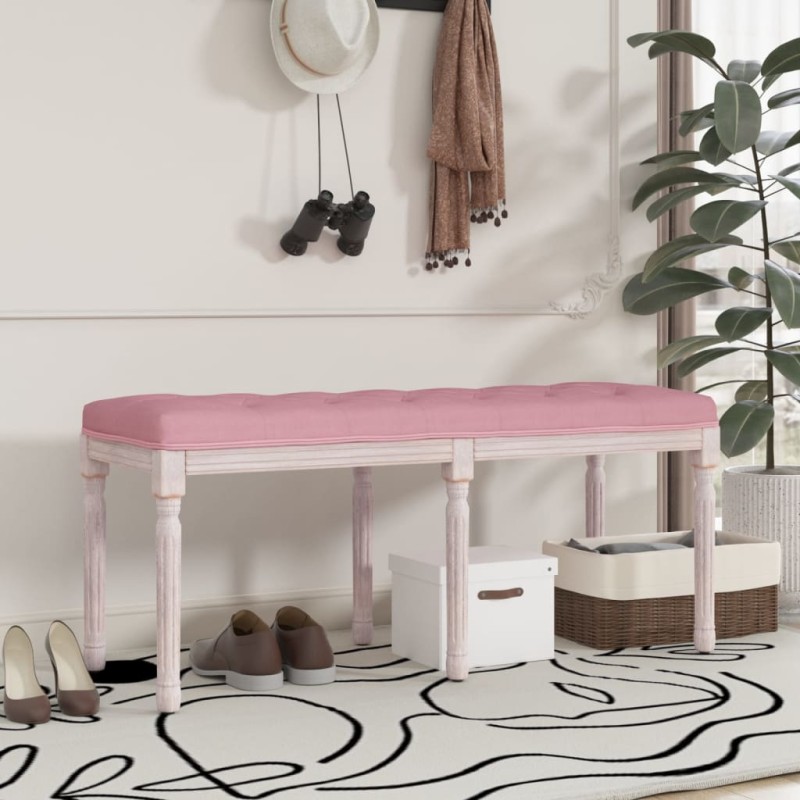 vidaXL Sitzbank Rosa 110x40x49 cm Samt vidaXL Sitzbank Rosa 110x40x49 cm Samt