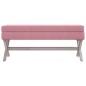 vidaXL Hocker mit Stauraum Rosa 110x45x49 cm Samt vidaXL Hocker mit Stauraum Rosa 110x45x49 cm Samt