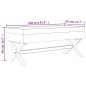 vidaXL Hocker mit Stauraum Hellgrau 110x45x49 cm Samt vidaXL Hocker mit Stauraum Hellgrau 110x45x49 cm Samt