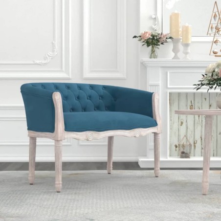 vidaXL Sitzbank Blau 98x56x69 cm Samt