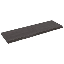 Waschtischplatte Dunkelgrau 160x50x6 cm Massivholz Behandelt