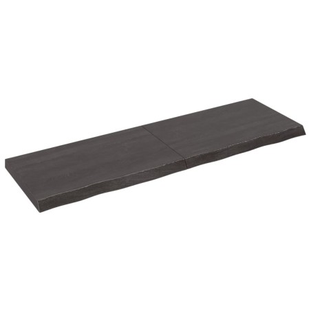 Waschtischplatte Dunkelgrau 160x50x6 cm Massivholz Behandelt
