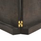 Waschtischplatte Dunkelgrau 160x50x6 cm Massivholz Behandelt Waschtischplatte Dunkelgrau 160x50x6 cm Massivholz Behandelt